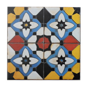 Estilo de Azulejo Retro Colorido