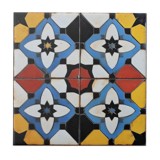 Estilo de Azulejo Retro Colorido (Frente)