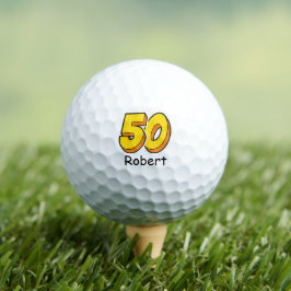 Estilo de banda desenhada 50º Aniversário Golfer G
