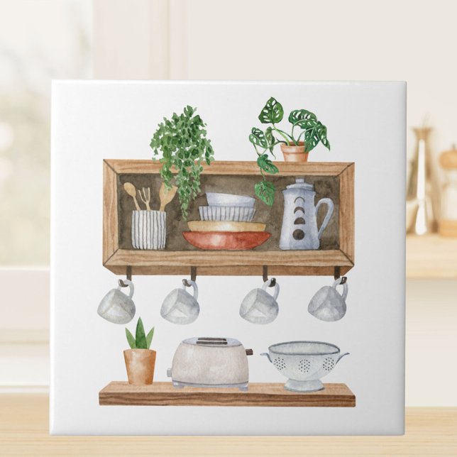 Estilo de Boho da Cozinha Aquarela (Close up)