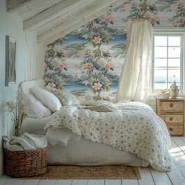 Estilo de Carteira de Chinoiserie Rosa Tropical de