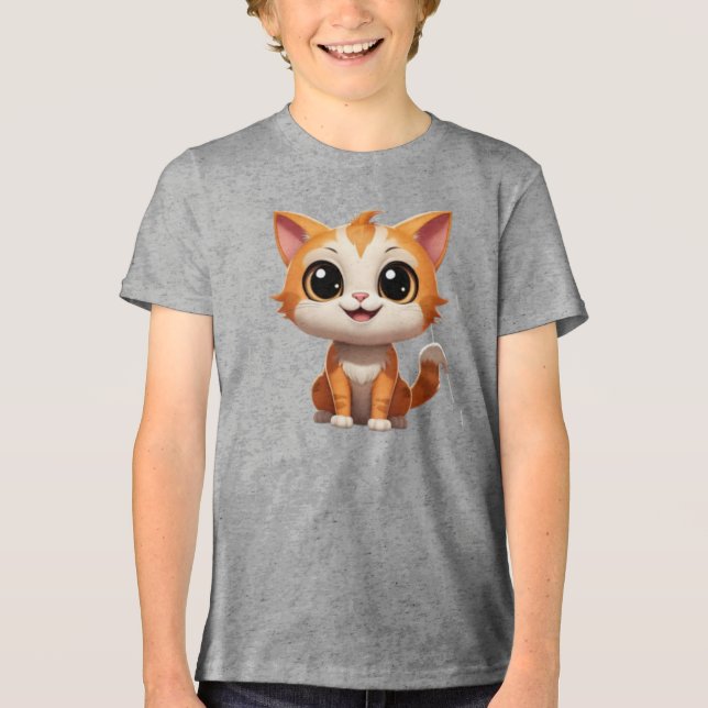 Estilo de Cartoon de Gato Laranja Bonito - 89738 (Frente)