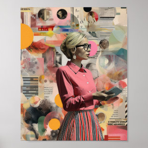 Estilo de Colagem de Busca do OM News 3D Poster de