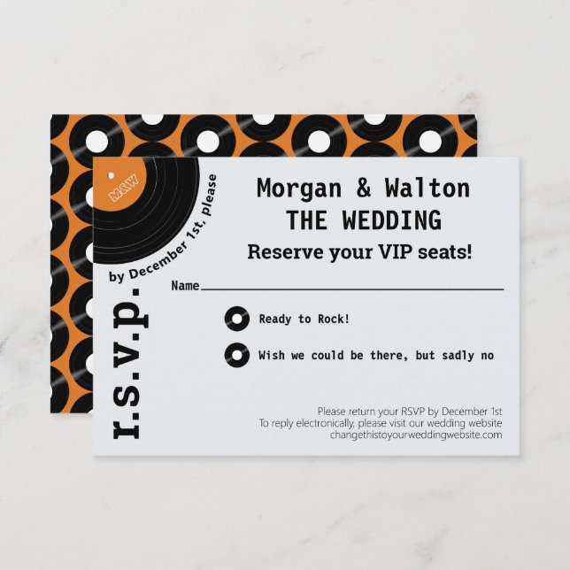 Estilo de concerto de álbum Rock RSVP Laranja Simp (Frente/Verso)