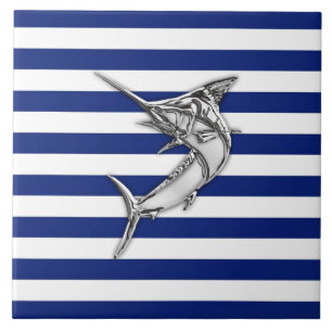 Estilo de Cromo de Espadarte Marlin em faixas náut