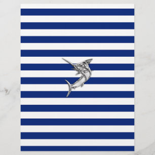 Estilo de Cromo de Espadarte Marlin em faixas náut