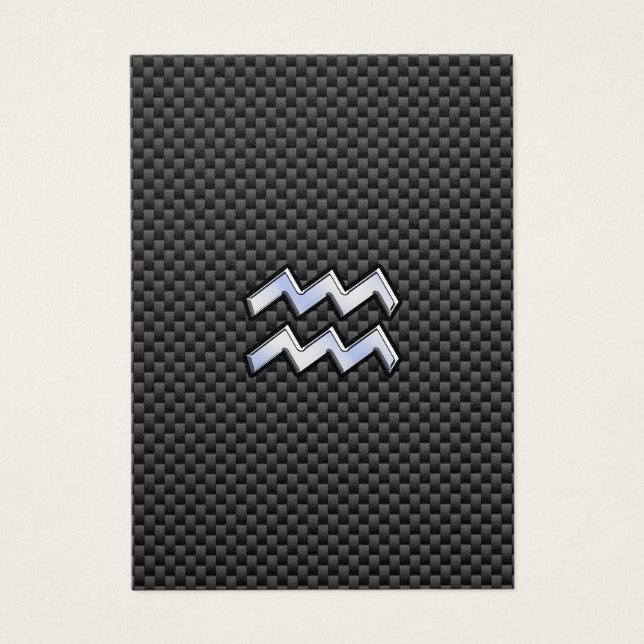 Estilo de Fibra Carbono de Sinal Zodiac Aquário (Frente)