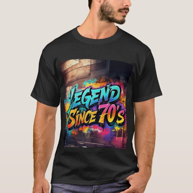 Estilo de grafite "Lenda desde a camiseta Mens 70 (Frente)
