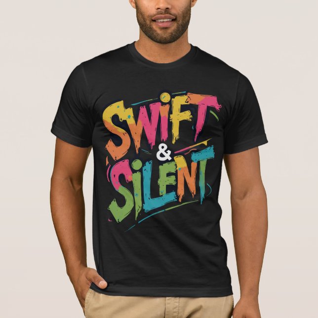 Estilo de Grafite Swift e Silencioso Camiseta Urba (Frente)