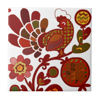 Estilo de humor 60s Rooster Laranja e Impressão ve