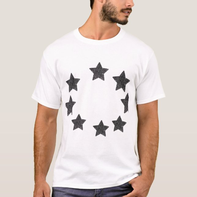 Estilo de luz de estrelas - Camisa branca com Rua  (Frente)
