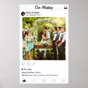 Estilo de Mídia Social Poster de Foto de Casament