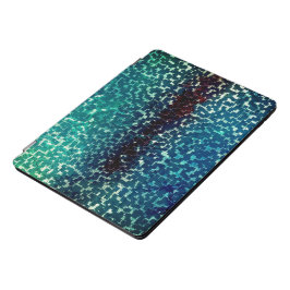 Estilo de mosaico azul neon sobre vidro martelado 