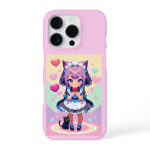 estilo de pixel animado da Neko maid