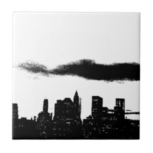 Estilo de Pop de arte preto-e-branco