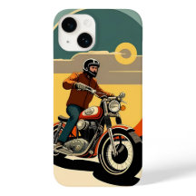 Estilo de Retro do Cavaleiro de Motocicleta