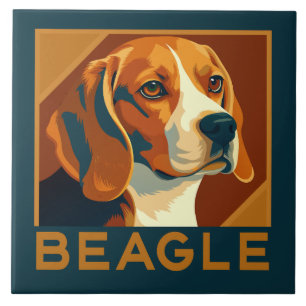 Estilo de Retrô do Retrato do Beagle Clássico