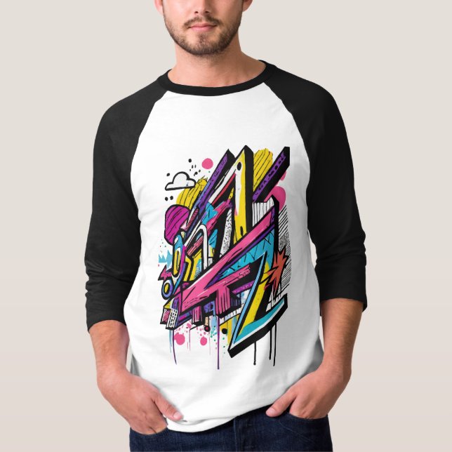 Estilo de rua Vibes Grafite e camiseta de arte de  (Frente)