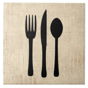 Estilo de Script de Arte Silverware do Fork Knife