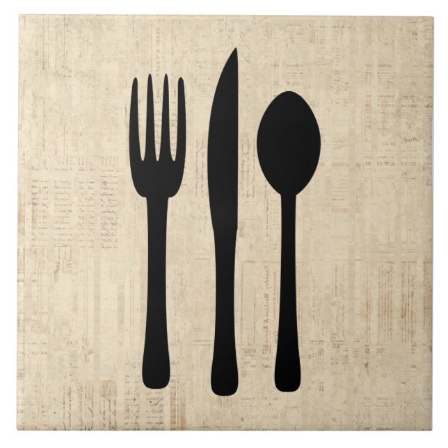 Estilo de Script de Arte Silverware do Fork Knife  (Frente)
