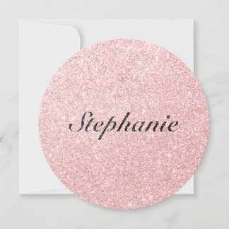 Estilo de Sparkle Rosa de Nome Personalizado