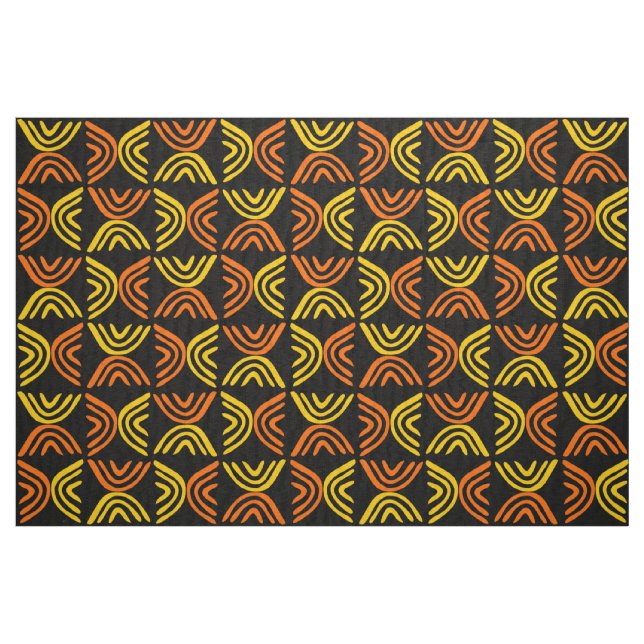 Estilo de Tecido de Lama 080215 - Âmbar e Laranja  (Fat Quarter)