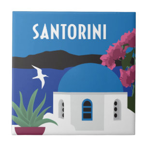 Estilo de viagens vintage da Grécia Santorini