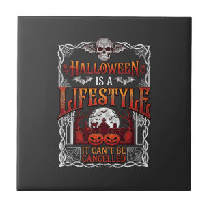 Estilo de Vida de Halloween Morcego Crânio Cemitér
