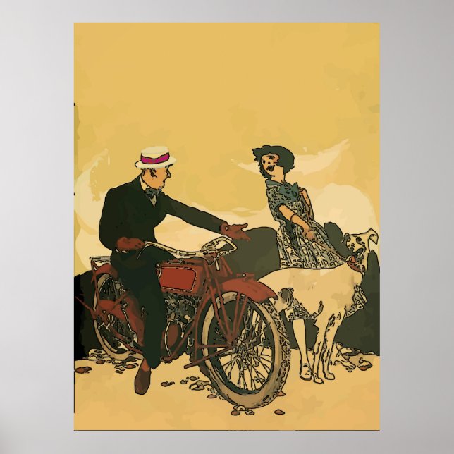 Estilo de Vintage Posters de motociclo, adicionar  (Frente)