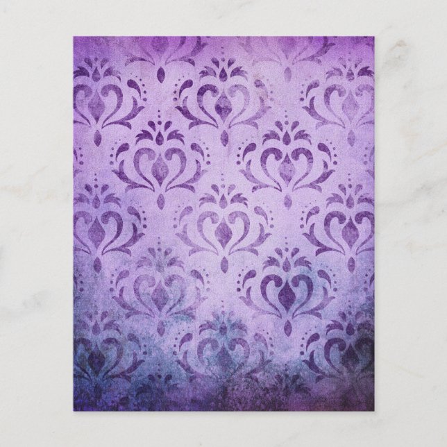 Estilo de Vintage Roxo - Papel Escrapbook (Frente)