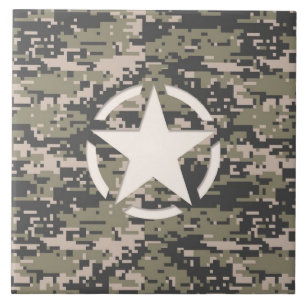 Estilo Decal de Etiqueta de Estêncil Estelar Camuf