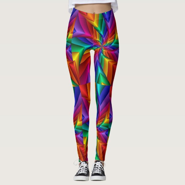 Estilo diva Perfeito Leggings coloridas para as mu (Frente)