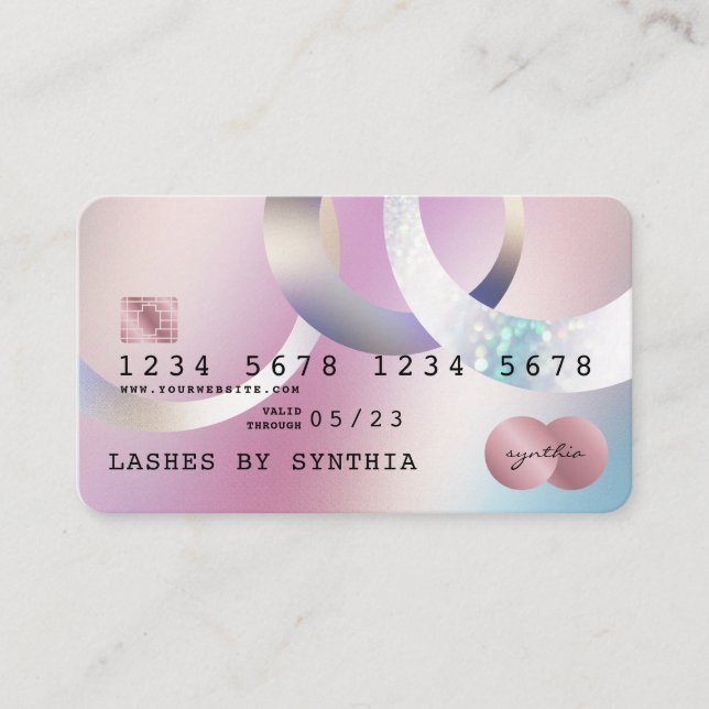 Estilo do Cartão de Crédito Moderno Hológrafo (Frente)