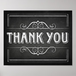 Estilo do giz OBRIGADO POR VOCÊ Assinar Impressão