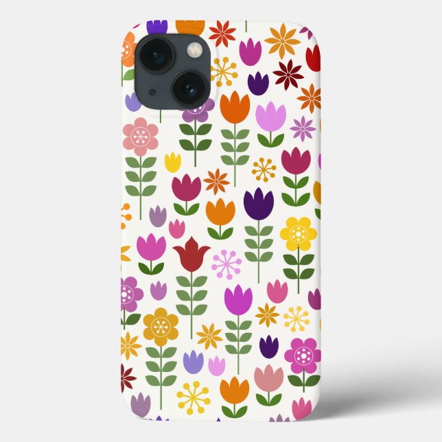 Estilo escandinavo Flores Grande Padrão Case-Mate  (Verso)