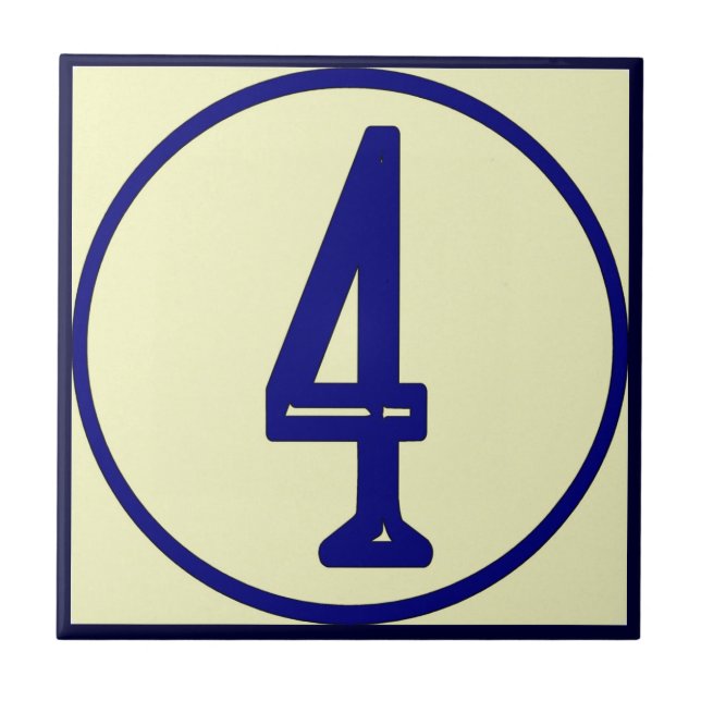 Estilo Francês Números de Casa 4 (Frente)