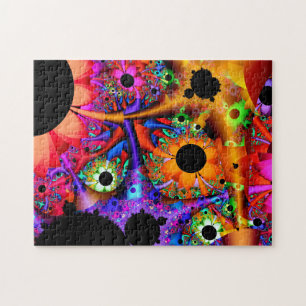 Estilo Girassol de Arte Fractal Quebra-cabeça
