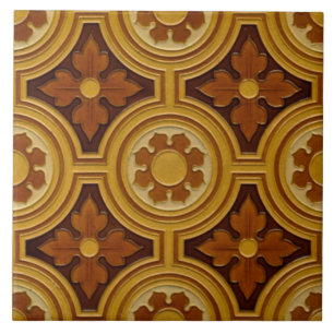 Estilo Gótico Vitoriano - Azulejo Majolica Repro