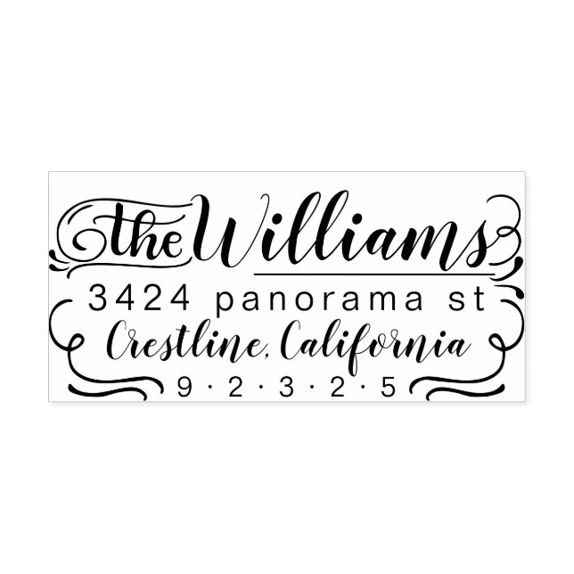 Estilo HowJoyful clássico do carimbo de endereço d (Impressão)