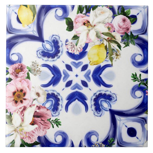 estilo italiano,azulejos,majolica,Impressão de tud (Frente)