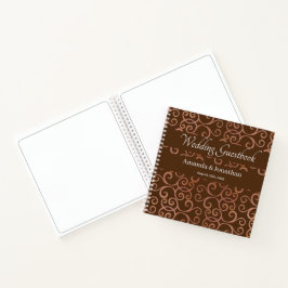 Estilo Italiano Macchiato Brown Casamento Livro de
