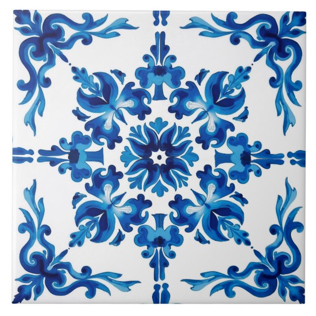 estilo italiano,Mediterrâneo,mosaico,azul, (Frente)