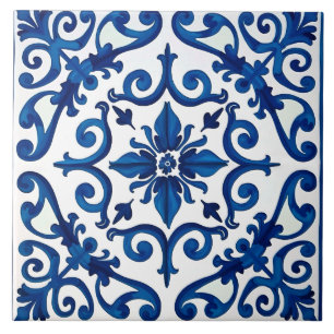 estilo italiano,Mediterrâneo,mosaico,azul,