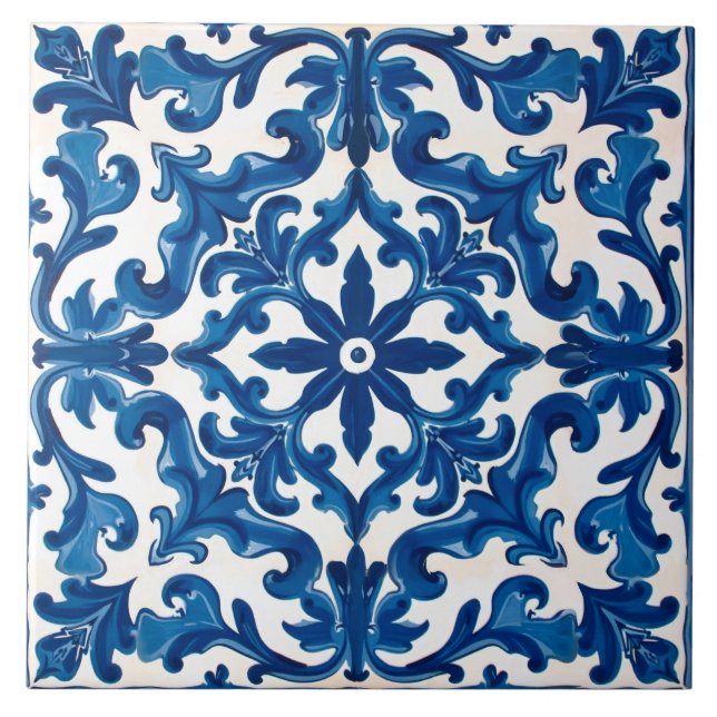 estilo italiano,Mediterrâneo,mosaico,azul, (Frente)