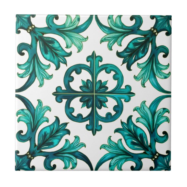 Estilo italiano,mosaico,verde (Frente)