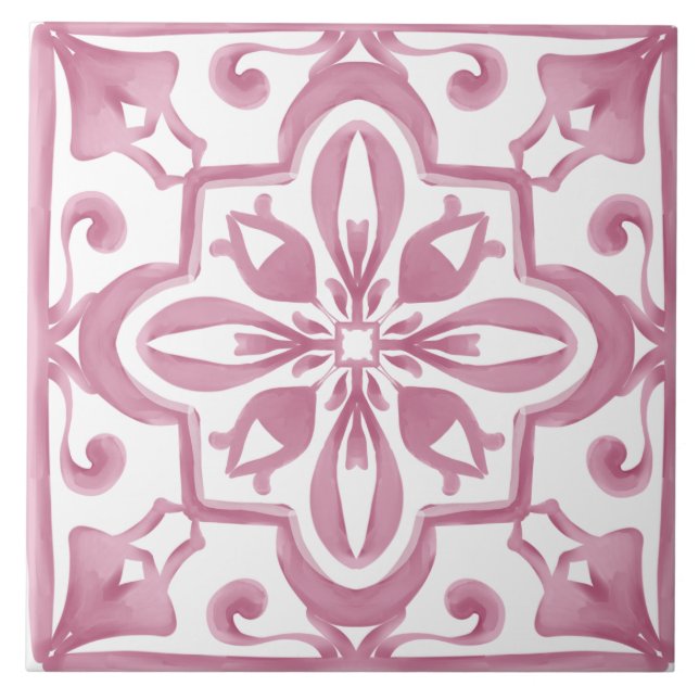 estilo italiano,rosa,azulejos mediterrâneos (Frente)