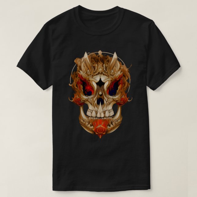 Estilo Japão da camiseta Skull LUKS (Frente do Design)