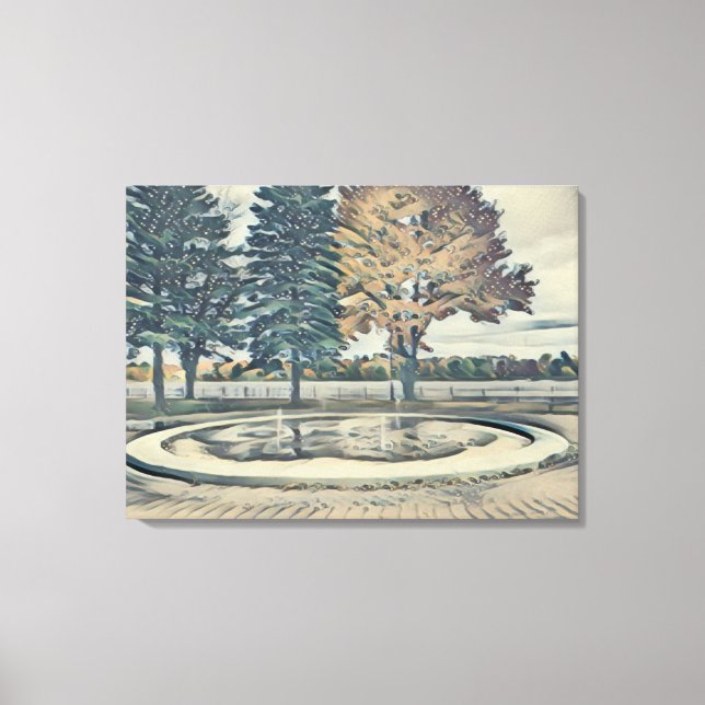 Estilo Kanagawa de canvas de cenário de outono (Frente)