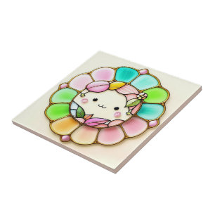 Estilo kawaii de vidro retido