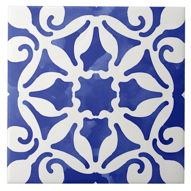 Estilo Mediterrâneo Decorativo Azul (Frente)